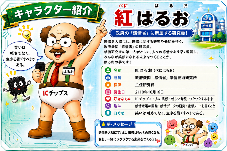 紅はるお キャラクター紹介